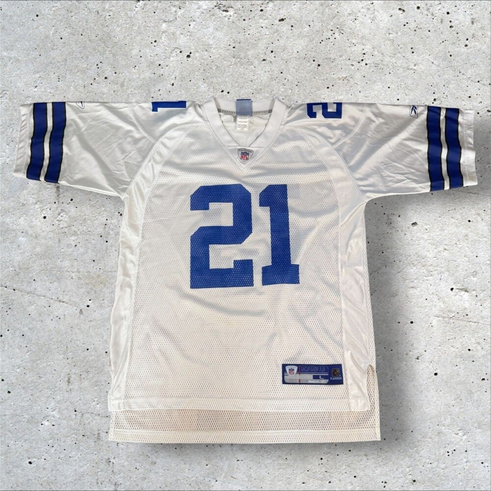 Reebok Dallas Cowboys Julius Jones 21 Jersey Mens Large White NFL On Field